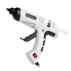 hot glue gun, 60/100w dual power, mini hot glue gun with 20 premium glue sticks and oxford cloth bag, fast preheating & high temp melt glue gun for crafts, arts, diy, quick home repairs, white