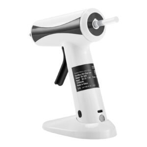 hot glue gun, rechargeable cordless glue gun, mini wireless hot glue gun kit with 2200mah battery, 20 pcs glue sticks, fast preheating & high temp, for crafts, arts, diy, quick home repairs