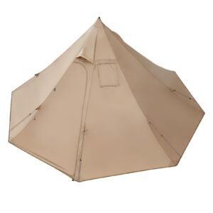 hot tent for 2 persons, portable winter tipi tent with stove jack, waterproof canvas camping tents, lightweight 4 season shelter tents for hiking fishing backpacking, s size