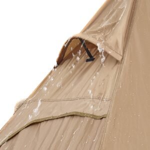 hot tent for 2 persons, portable winter tipi tent with stove jack, waterproof canvas camping tents, lightweight 4 season shelter tents for hiking fishing backpacking, s size