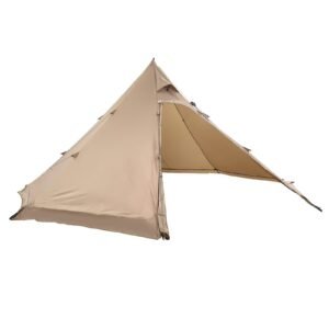 Hot Tent for 4 Persons, Portable Winter Tipi Tent with Stove Jack, Waterproof Canvas Camping Tents, Lightweight 4 Season Shelter Tents for Hiking Fishing Backpacking, M Size