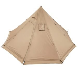 hot tent for 4 persons, portable winter tipi tent with stove jack, waterproof canvas camping tents, lightweight 4 season shelter tents for hiking fishing backpacking, m size