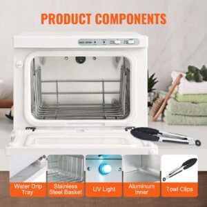 hot towel warmer, 8l spa hot towel warmer cabinet, 2 in 1 towel warmer with stainless steel rack, holds up to 16 towels, all round heating for facials, spa, massage, salon, bathroom, esthetician