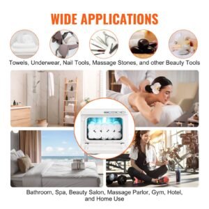 hot towel warmer, 8l spa hot towel warmer cabinet, 2 in 1 towel warmer with stainless steel rack, holds up to 16 towels, all round heating for facials, spa, massage, salon, bathroom, esthetician
