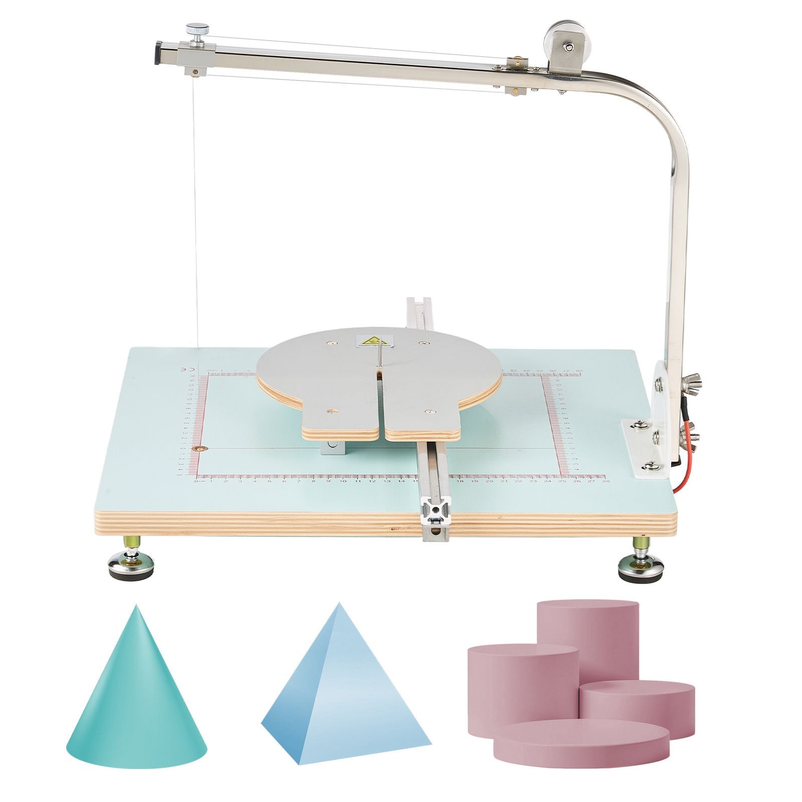 hot wire foam cutter, 58w electric styrofoam cutter with variable temperature control, portable tabletop cutting tool with 10.24" max. cutting thickness for foam, kt board, low density sponge