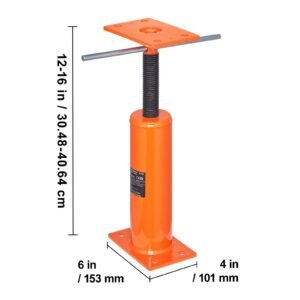 house floor jack, 12" 16" height range, 9700 lbs max load capacity, adjustable support beam basement jack post pole for leveling, lift support steel telescoping jack post for temporary support