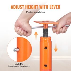 house floor jack, 19" 36" height range, 18000 lbs max load capacity, adjustable support beam basement jack post pole for leveling, lift support steel telescoping jack post for temporary support
