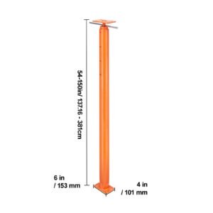 house floor jack, 54" 150" height range, 11200 lbs max load capacity, adjustable support beam basement jack post pole for leveling, lift support steel telescoping jack for temporary support