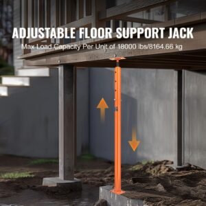 house floor jack, 56" 100" height range, 18000 lbs max load capacity, adjustable support beam basement jack post pole for leveling, lift support steel telescoping jack for temporary support
