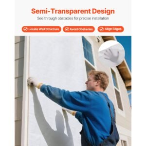house wrap, 4.5 x 150 ft, 0.13 mm thick vapor barrier, heavy duty plastic sheeting for tear resistant, drop cloth vapor barrier covering for residential & commercial construction, white
