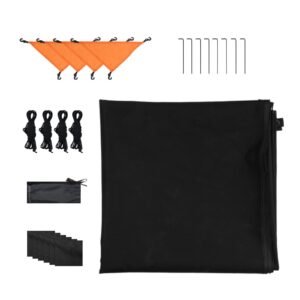 hunting blind, 4 5 person see through ground blinds with carrying bag, 270 degree portable camouflage tent, durable concealed shelter with silent magnetic door and window, for turkey and deer