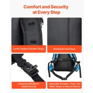 hydration backpack, 15l insulated hydration pack backpack with 3l tpu water bladder, hiking water backpack with storage for men women, hydro water daypack for hiking running cycling camping