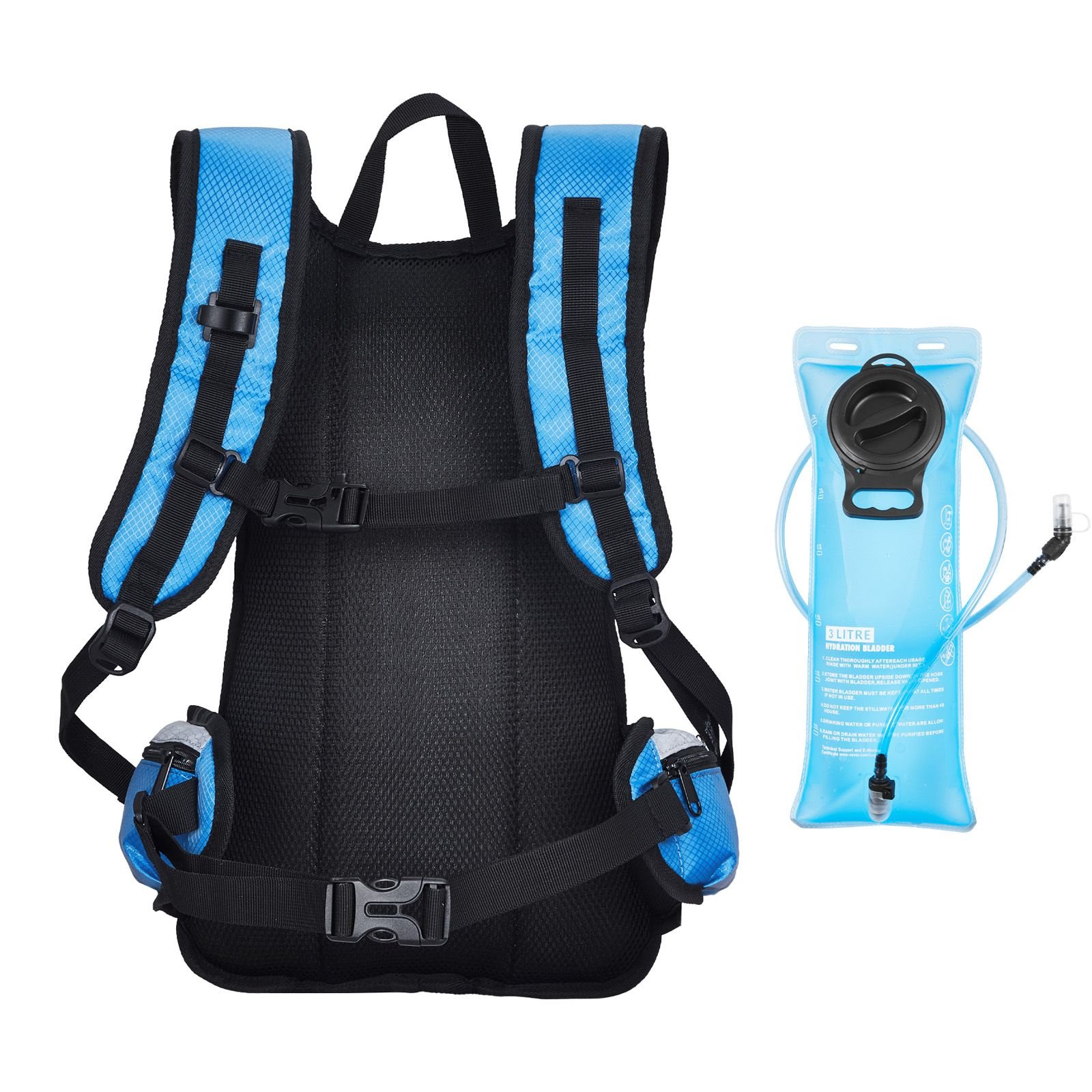hydration backpack, 15l insulated hydration pack backpack with 3l tpu water bladder, hiking water backpack with storage for men women, hydro water daypack for hiking running cycling camping
