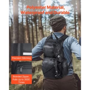hydration backpack, 25l insulated hydration pack backpack with 2l tpu water bladder, hiking water backpack with storage for men women, hydro water daypack for hiking running cycling camping