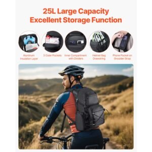 hydration backpack, 25l insulated hydration pack backpack with 2l tpu water bladder, hiking water backpack with storage for men women, hydro water daypack for hiking running cycling camping
