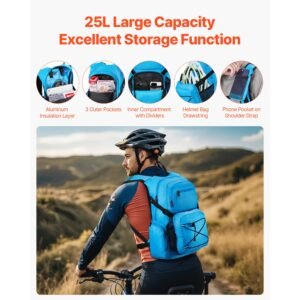 hydration backpack, 25l insulated hydration pack backpack with 2l tpu water bladder, hiking water backpack with storage for men women, hydro water daypack for hiking running cycling camping