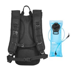 Hydration Backpack, Water Backpack with 3L TPU Water Bladder, Tactical Molle Hiking Hydration Pack with Storage for Men Women, Hydro Water Daypack for Hiking Running Cycling Camping