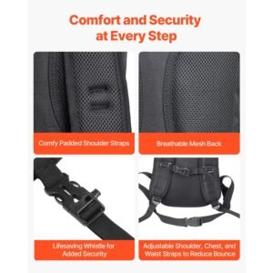 hydration backpack, water backpack with 3l tpu water bladder, tactical molle hiking hydration pack with storage for men women, hydro water daypack for hiking running cycling camping