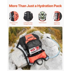 hydration backpack with 2l tpu water bladder, hydration pack backpack, lightweight hiking water backpack for men women, hydro water daypack for hiking, running, cycling, camping & rave