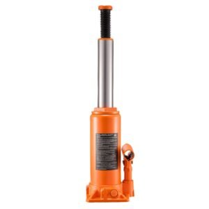 Hydraulic Bottle Jack, 10 Ton (22046 lbs) Capacity, 9.3-18.5 Inch Lifting Range, Heavy Duty Welded Bottle Jack for Car, SUV, Pickup, Auto Repair, House Lift and Agricultural Equipment, Orange