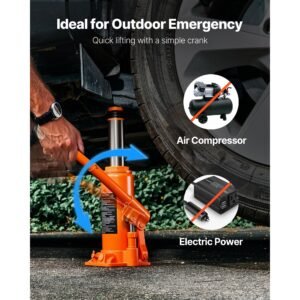 hydraulic bottle jack, 10 ton (22046 lbs) capacity, 9.3 18.5 inch lifting range, heavy duty welded bottle jack for car, suv, pickup, auto repair, house lift and agricultural equipment, orange