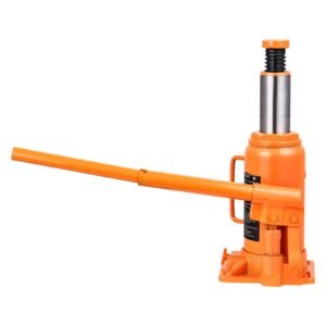 hydraulic bottle jack, 12 ton (26455.5 lbs) capacity, 8.1 15.7 inch lifting range, heavy duty welded bottle jack for car, suv, pickup, auto repair, house lift and agricultural equipment, orange