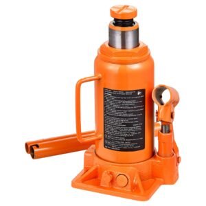 Hydraulic Bottle Jack, 12 Ton (26455.5 lbs) Capacity, 8.1-15.7 Inch Lifting Range, Heavy Duty Welded Bottle Jack for Car, SUV, Pickup, Auto Repair, House Lift and Agricultural Equipment, Orange