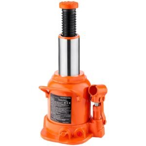 hydraulic bottle jack, 20 ton/44092 lbs welded bottle jack with 6.69'' 12.6'' lifting range & 3 section long handle, for car, pickup, truck, rv, auto repair, industrial engineering