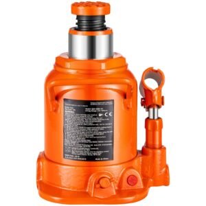 hydraulic bottle jack, 20 ton/44092 lbs welded bottle jack with 6.69'' 12.6'' lifting range & 3 section long handle, for car, pickup, truck, rv, auto repair, industrial engineering