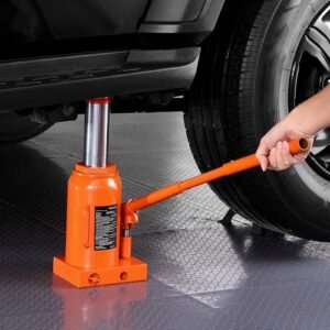 hydraulic bottle jack, 30 ton/66138 lbs welded bottle jack with 11.22'' 18.66'' lifting range & 3 section long handle, for car, pickup, truck, rv, auto repair, industrial engineering