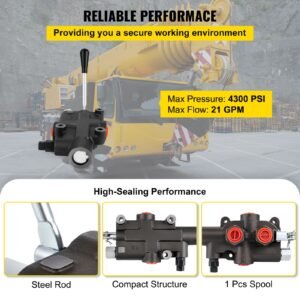 hydraulic directional control valve, 1 spool hydraulic spool valve, 21 gpm hydraulic loader valve, 4300 psi directional control valve, hydraulic valves and controls for tractors loaders tanks