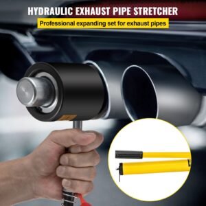 hydraulic exhaust pipe expander, 1 5/8" to 4 1/4" size, 10 t manual hydraulic pipe stretcher with 4 dies and 2 storing case for copper, aluminum tubes in car repairing