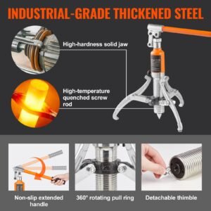 hydraulic gear puller, 5 ton max capacity wheel bearing pulling separator, 2 or 3 jaws puller, vertically and horizontally, 8" jaw hydraulic puller with case for pulling hubs