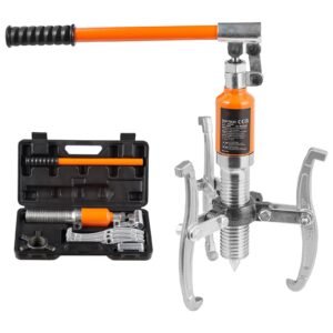 Hydraulic Gear Puller, 5 Ton Max Capacity Wheel Bearing Pulling Separator, 2 or 3 Jaws Puller, Vertically and Horizontally, 8" Jaw Hydraulic Puller with Case for Pulling Hubs