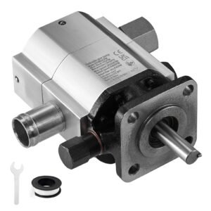 Hydraulic Log Splitter Pump, 11GPM, 2 Stage 3000PSI Wood Log Splitter Pump, 1'' Inlet 1/2'' NPT Outlet 3600 RPM Aluminum Hydraulic Gear Pump, for Small Engine Mounting Log Splitters Snowplow