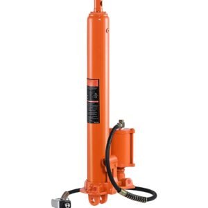 hydraulic long ram jack, 8 ton engine hoist cylinder with air pump and single piston pump, hydraulic ram cylinder clevis base for engine lift hoists, garage/shop cranes, mechanical, farm