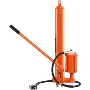 hydraulic long ram jack, 8 ton engine hoist cylinder with air pump and single piston pump, hydraulic ram cylinder clevis base for engine lift hoists, garage/shop cranes, mechanical, farm