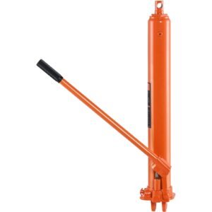 hydraulic long ram jack, 8 ton engine hoist cylinder with single piston pump and clevis base, hydraulic ram cylinder for engine lift hoists, hydraulic garage/shop cranes, mechanical, farm