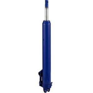 hydraulic long ram jack, 8 tons/17363 lbs capacity, with single piston pump and clevis base, manual cherry picker with handle, for garage/shop cranes, engine lift hoist, blue