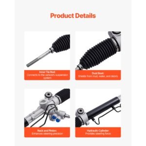 hydraulic power steering rack and pinion, compatible with 2004 2006 toyota camry (se or xle model), 2004 toyota camry (le model with 16" wheels), 2007 2011 toyota camry (except hybrid model)