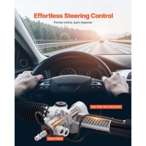 hydraulic power steering rack and pinion, steering rack and pinion assembly with dust boot, compatible with 2004 2006 lexus rx330, 2007 2009 lexus rx350, 2001 2007 toyota highlander