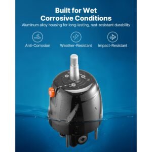 hydraulic steering helm pump, 150 hp, helm pump for boat, with 6.9 mpa/1000 psi max working pressure, aluminum alloy housing, check valve, replaceable shaft seal, for outboards fishing boats