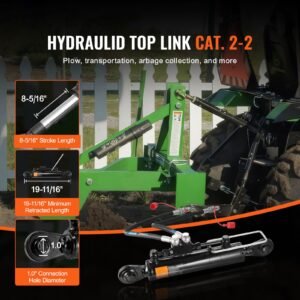 hydraulic top link cat. 2 2(8 5/16 in, 19 11/16~28 in), hydraulic cylinder with 2 hoses & g3/8" check valve