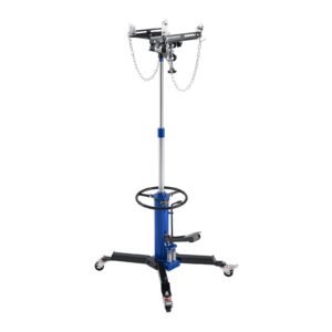 Hydraulic Transmission Jack, 1322 lbs / 0.6 Ton Lifting Capacity Telescoping Transmission Jack with Foot Pedal, Dual Telescopic Trans, 34.6-69.3 in High Lifting Height, Garage/Shop Lift Hoist
