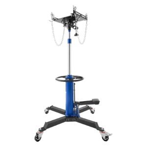 Hydraulic Transmission Jack, 1660 lbs / 0.75 Ton Lifting Capacity Telescoping Transmission Jack with Foot Pedal, 360° Swivel Wheel, 34.6-69.3 in High Lifting Height, Lift Hoist for Garage/Shop