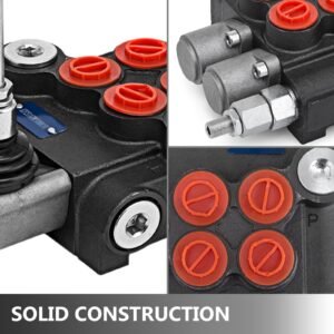 hydraulic valve 2 spool hydraulic directional control valve 11gpm hydraulic control valve double acting for tractors loaders tanks