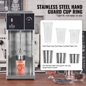 ice cream blender, 400w high speed ice cream maker mixer stir machine 4200rpm, stepless speed adjustment, 304 stainless steel ice cream shaker, 3 hand cups, make various flavors of ice cream