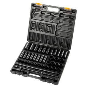 impact socket set 1/2 inches 43 piece impact sockets, standard socket assortment, 1/2 inches drive socket set 6 point sockets metric 9 30mm (standard/deep)