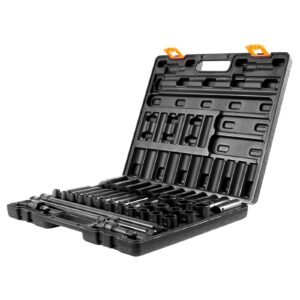 impact socket set 1/2 inches 43 piece impact sockets, standard socket assortment, 1/2 inches drive socket set 6 point sockets metric 9 30mm (standard/deep)