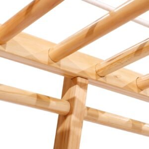 indoor jungle gym, 7 in 1 toddler indoor playground, wooden toddler climbing toys indoor with wood & rope ladder, net ladder, swing, monkey bar, slide, climbing wall, 47.2 x 58 x 56in